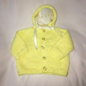 Handmade hooded baby sweater Brand new!